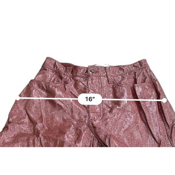 Abercrombie & Fitch The ‘90s Straight Ultra High Rise Vegan Leather Pants size 4 - Picture 12 of 15